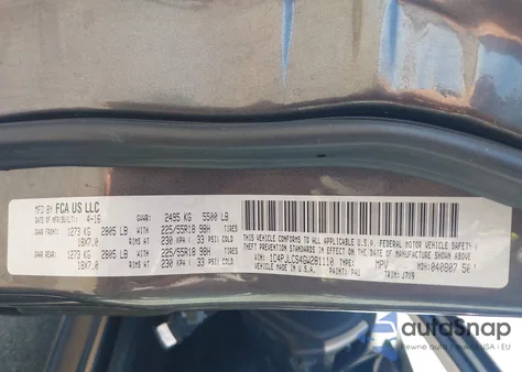 2016 Jeep Cherokee 75Th Anniversary from USA, damaged, VIN 1C4PJLCS4GW281110